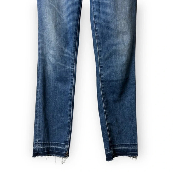 Denim Forum The Nico Mid Rise Skinny Crop in Medium Lagoon  26 - Picture 6 of 12